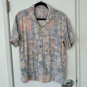 Zara Men’s Linen Print Button Up